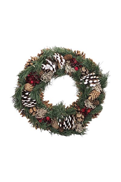 Ritzz زينة باب عيد الميلاد الملونة على شكل مخروط، 30 سم، قطعة ديكور أنيقة ومبهجة