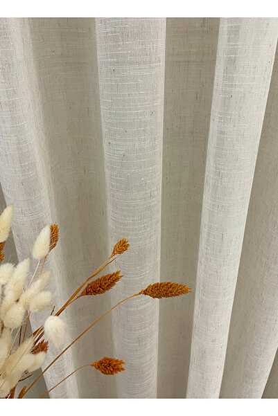 Brillant Linen Look 1/2,5 Pleat - ECRU - CREAM Tulle Curtain