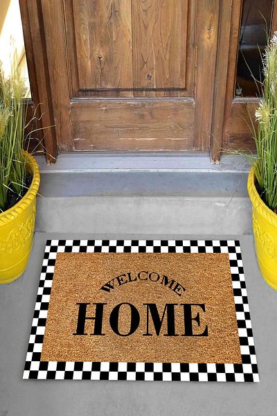 Pelangi Digital Printed Welcome Home Written Decorative Door Mat