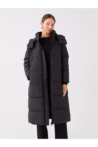 LC Waikiki Obyčejný oversize dámský kabát s kapucí