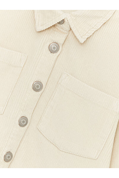 LC Waikiki Basic μακρυμάνικο βελούδινο πουκάμισο για κορίτσι