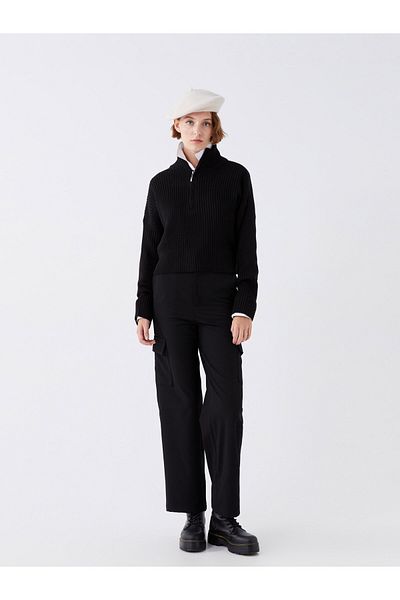 LC Waikiki High Collar Plain Long Sleeve Women's Knitwear Sweater