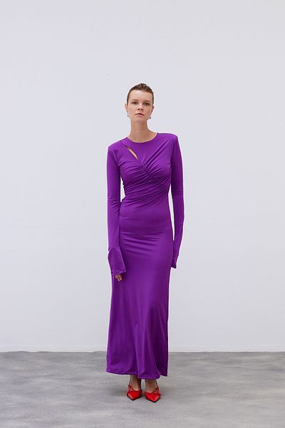 Mozto Mona Long Sleeve Maxi Dress