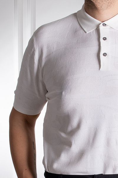 Sarar İnterview Sarar Polo Neck White Fine Knitwear T-Shirt
