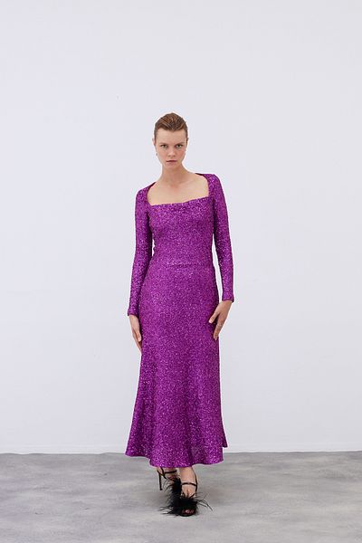 Mozto Ghita Maxi Sequin Dress