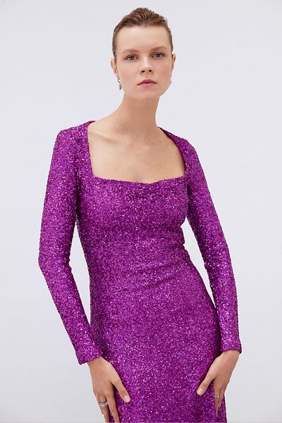 Mozto Ghita Maxi Sequin Dress