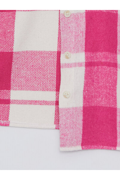 LC Waikiki Ekose Uzun Kollu Kız Çocuk Gömlek Ceket