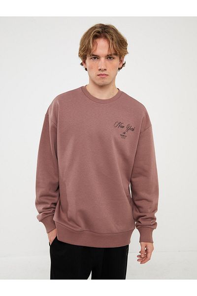 LC Waikiki Ανδρικό φούτερ - Crew Neck, Μακρυμάνικο, εμπριμέ