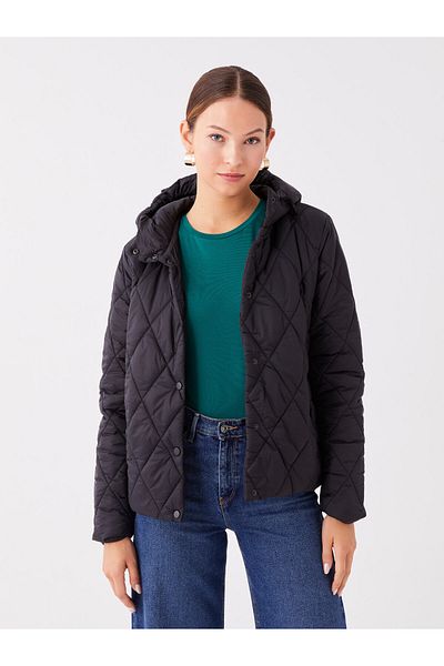 LC Waikiki Women's Quilted Puffer Jacket - Hooded