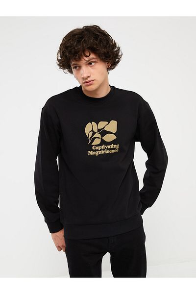 LC Waikiki Ανδρικό φούτερ - Crew Neck, Μακρυμάνικο, εμπριμέ