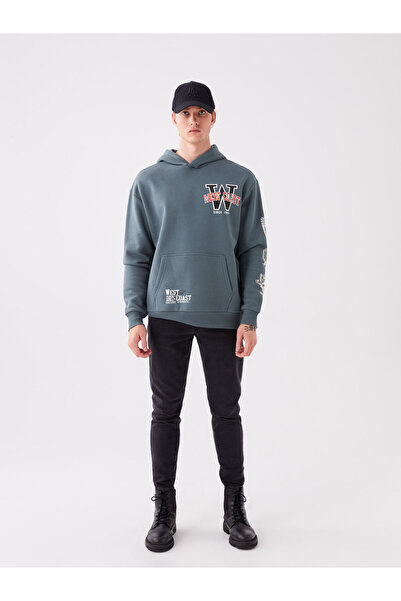 LC Waikiki Ανδρικό φούτερ με κουκούλα - μακρυμάνικο και στάμπα