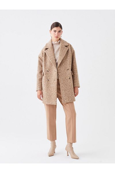 LC Waikiki Bunda Límec Plain Oversize Dámský kabát Stamp