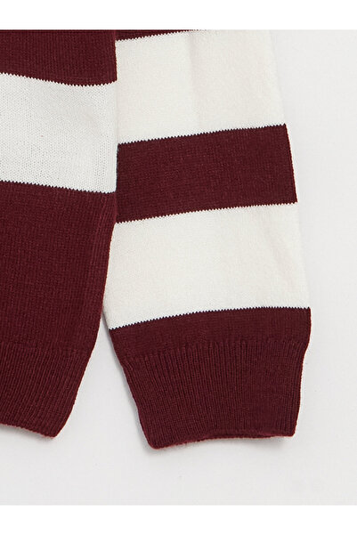 LC Waikiki Πλεκτό πουλόβερ για αγόρι - ριγέ μακρυμάνικο λαιμόκοψη