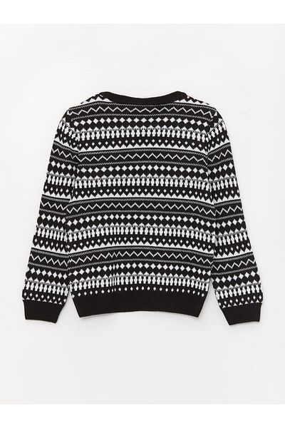 LC Waikiki Boys' Knitwear Sweater - Long Sleeve, Crew Neck, Patterned