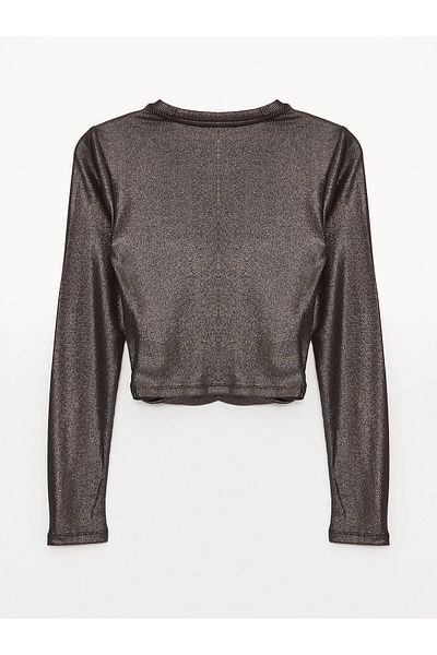 LC Waikiki Crew Neck Bright Look Long Sleeve Women's Crop