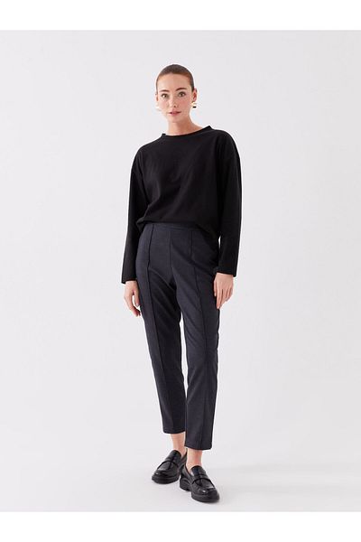 LC Waikiki Women's Elastic Waist Straight Trousers