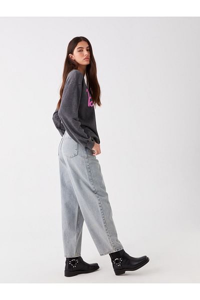 LC Waikiki Pantaloni Jean de damă cu ajustare dreaptă