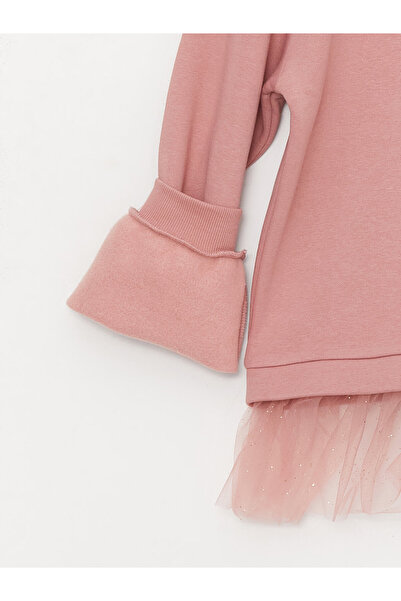 LC Waikiki Crew Neck - Σετ μακρυμάνικο φούτερ και κολάν για κορίτσια με στάμπα