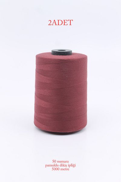 ERDAL DERİ Size 50 Cotton Sewing Thread 2 Pieces 1524 Color Code 5000 Meters Netpo Brand