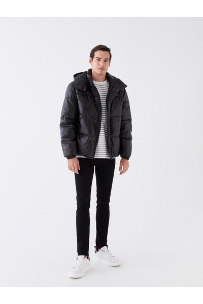 LC Waikiki Pánská bunda Puffer s kapucí – standardní střih