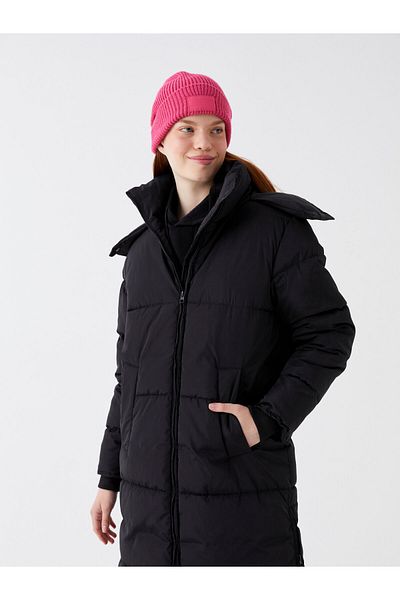 LC Waikiki Dámský kabát s kapucí Puffer
