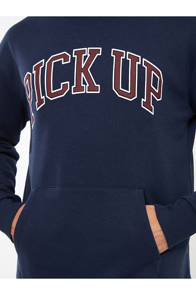 LC Waikiki Men's Hoodie - Long Sleeve and Printed