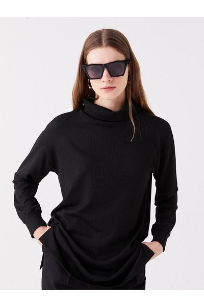 LC Waikiki Oversize dámská tunika roláku s dlouhým rukávem