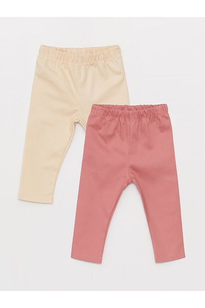LC Waikiki 2-Piece Basic Tights Set for Baby Girl - Elastic Waist