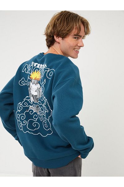 LC Waikiki Men's Sweatshirt - Crew Neck, Long Sleeve, Printed