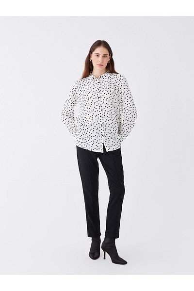 LC Waikiki Slim Fit dámské kalhoty s detailem prošívání