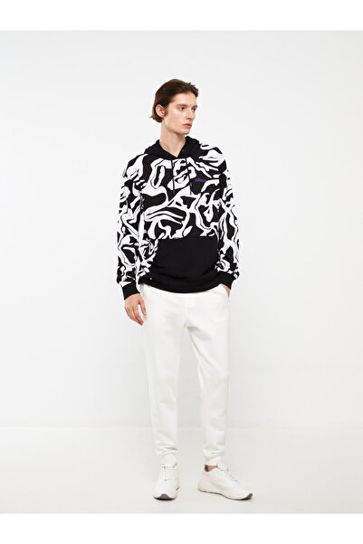 LC Waikiki Pánská mikina s kapucí - dlouhý rukáv a potisk