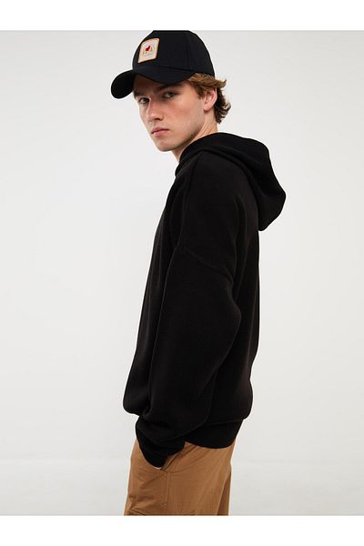 LC Waikiki Men's Knitwear Sweater - Hooded and Long Sleeve