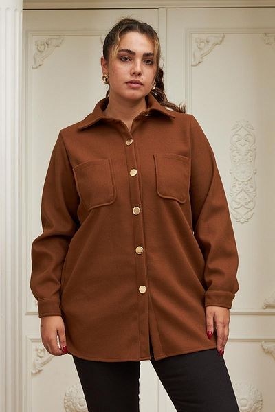 RMG Large Size Tan Stamped Shirt