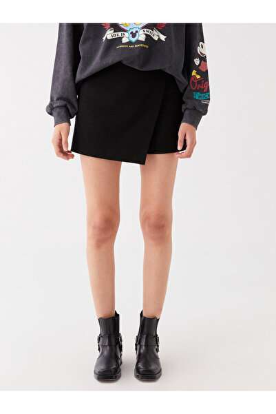 LC Waikiki Dámská rovná kraťasová sukně - v pase na zip