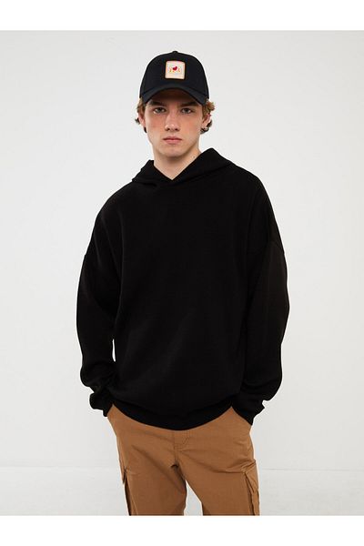 LC Waikiki Men's Knitwear Sweater - Hooded and Long Sleeve