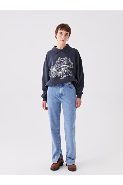 LC Waikiki Pantaloni drepti de damă cu talie înaltă