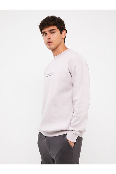 LC Waikiki Ανδρικό φούτερ - Crew Neck, Μακρυμάνικο, εμπριμέ