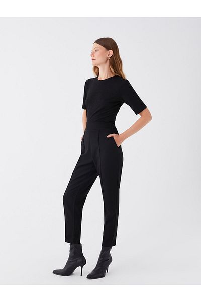 LC Waikiki Women's - Straight Trousers with Elastic Waist