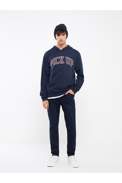 LC Waikiki Men's Hoodie - Long Sleeve and Printed