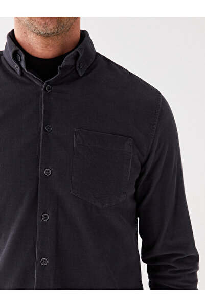 LC Waikiki Ανδρικό πουκάμισο με μακρυμάνικο κοτλέ με κανονική εφαρμογή