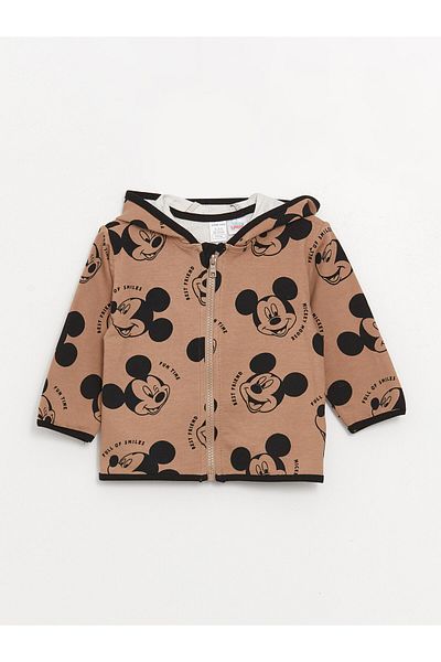 LC Waikiki Kapucnis hosszú ujjú Mickey Mouse nyomott kisfiú pulóver és tréningruha alsó 2 csomag