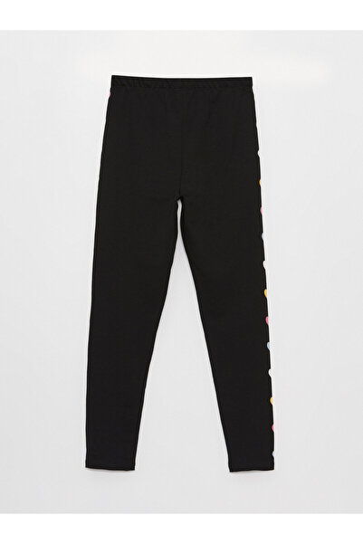 LC Waikiki Beli Lastikli Baskılı Kız Çocuk Uzun Tayt