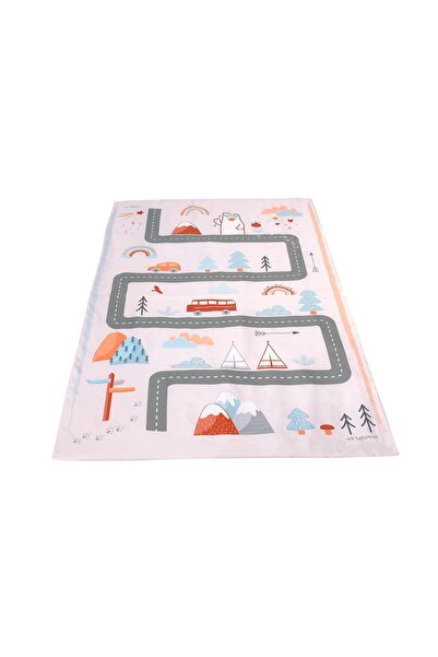SafeMom 90x145 Aktivite Bebek Çocuk Oyun Halısı, Oyun Matı, Çocuk Odası Halısı Snow