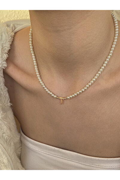 takıtarzım T Harf'li inci kadın gold kolye