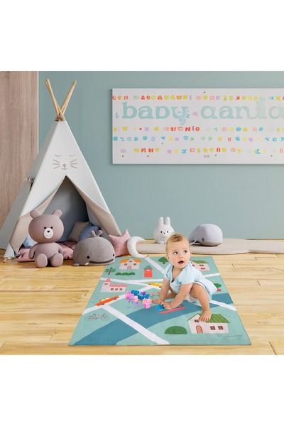 SafeMom 90x145 Aktivite Bebek Çocuk Oyun Halısı, Oyun Matı, Çocuk Odası Halıs...