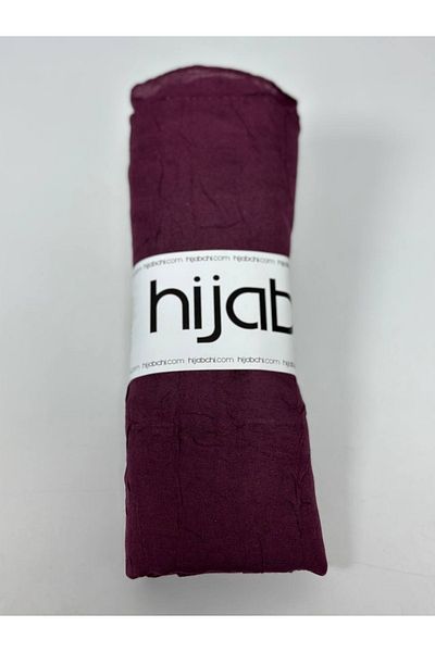 hijabchi Bamboo Kraş Shawl - Dark Plum