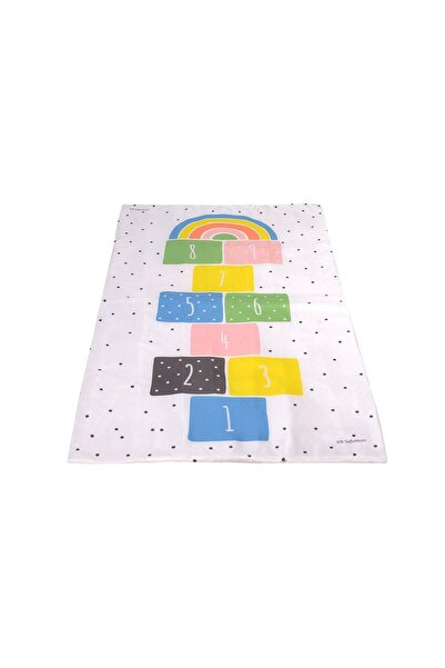 SafeMom 90x145 Aktivite Bebek Çocuk Oyun Halısı, Oyun Matı, Çocuk Odası Halısı - Seksek