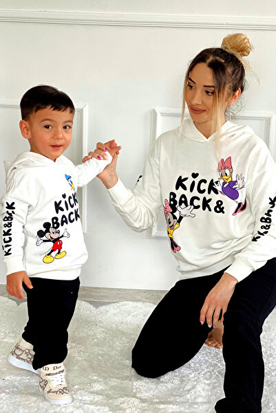 ELAFOR Комплект анцуг за майка и син Доналд Дък и Мини Памучен плат? (МАЙКАТА...