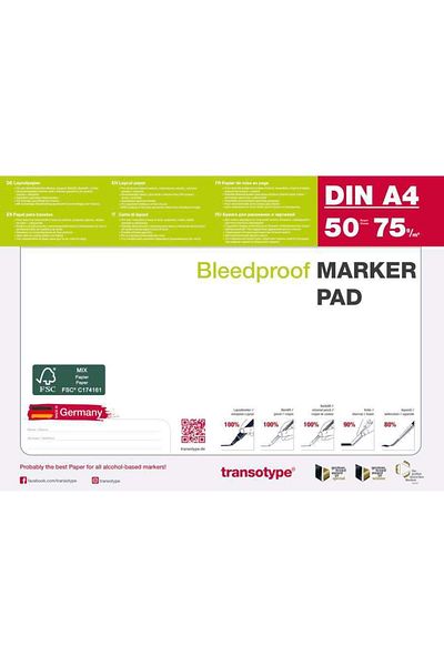 Copic Transotype Marker Block A4 Pad 75Gr 50Yp N25001