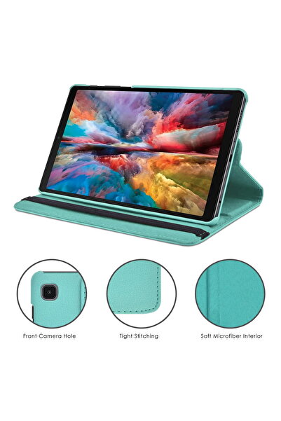 m.tk moveteck Samsung Galaxy Tab A9 8.7 Inç Tablet Uyumlu Kapaklı Kılıf 360 Derece Koruyucu Zırh Kapak Sm-x110